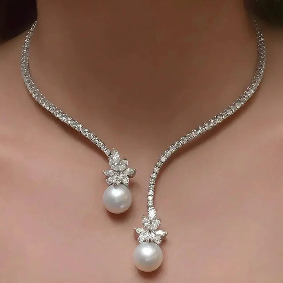 Elegant Sterling Brilliant Necklace