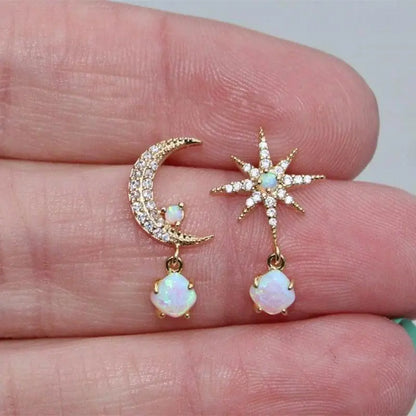 Moon and Star Earrings