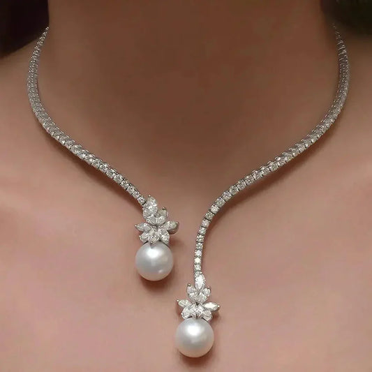 Elegant Sterling Brilliant Necklace